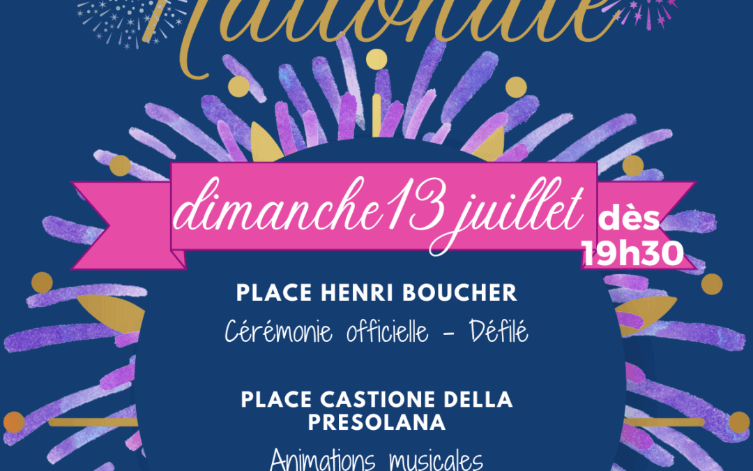 Fête nationale à Bons le 13 juillet avec le club