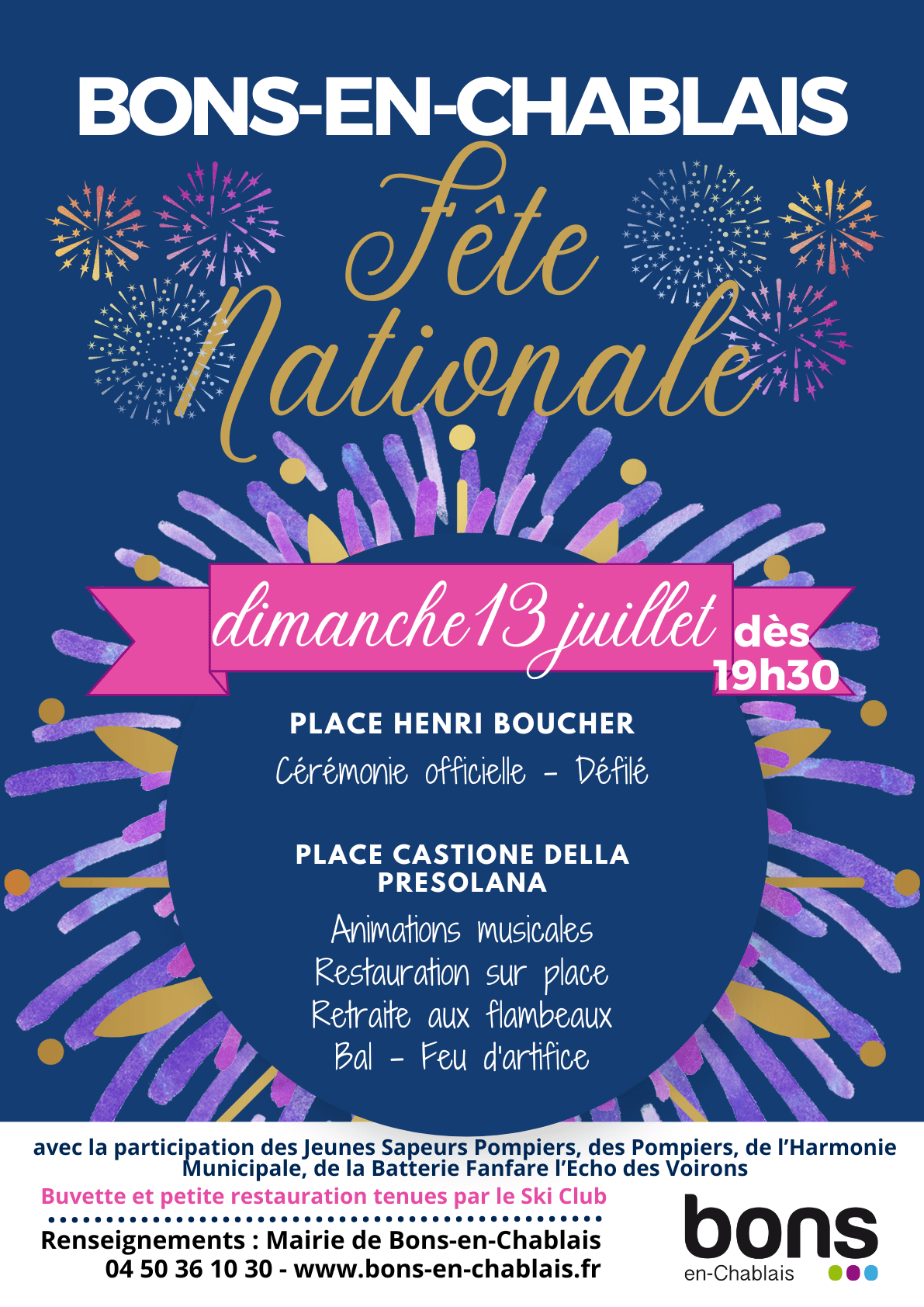 Fête nationale à Bons le 13 juillet avec le club